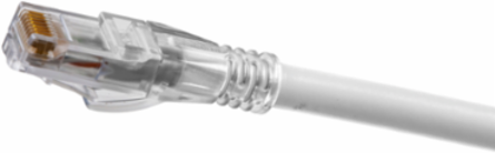 Cat6A Slim Patch Cord, 35 Inch Length, White, 8-Conductor, PVC