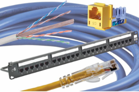 Cat6A Slim Patch Cord, 1 ft, Yellow, 8-Conductor, RJ45 Plug