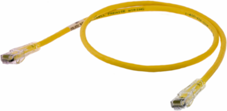 NEXTSPEED Cat6 Patch Cord, 1 ft Length, Yellow, CAT6 Plenum Rated