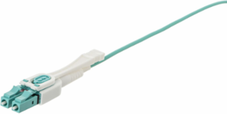 Fiber Optic Patch Cord, 5 Meter, OM4, Duplex, Plenum Rated, Aqua