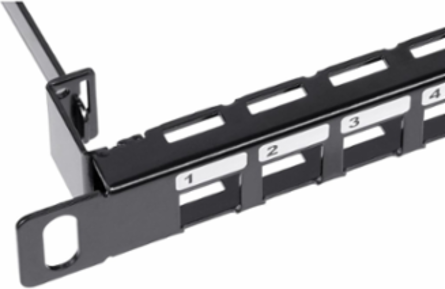 Multimedia Jack Panel 24 Port 1/2 Rack Unit Flat
