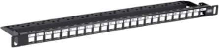 Multimedia Jack Panel 24 Port 1/2 Rack Unit Flat