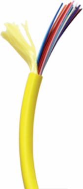 12 Strand Plenum Tight Buffer Fiber Optic Cable OS2, Yellow