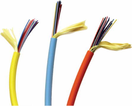 12 Strand Plenum Tight Buffer Fiber Optic Cable OS2, Yellow