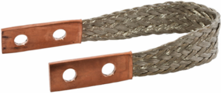 Braided Jumper Grounding and Bonding, 12 Inch Length, 3 Inch Width