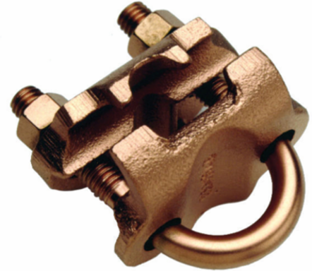 Grounding and Bonding Pipe Clamp 3 Inch Diameter Copper