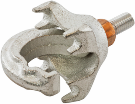 Raised Floor Clamp, Copper, 2-8 AWG, Round, 1 Inch