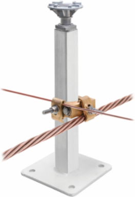 Copper Grounding Bonding Floor Clamp, 1-7/8 Inch, Round/Square