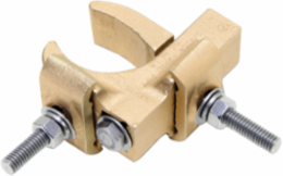 Copper Grounding Bonding Floor Clamp, 1-7/8 Inch, Round/Square