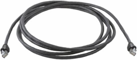HI-IMPACT Cat 6 Patch Cord, 50 Inch Length, 8-Conductor, Black