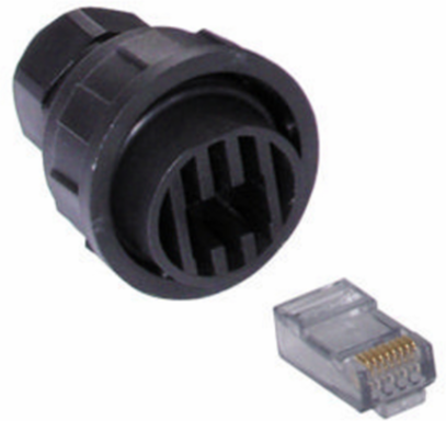 Hi-Impact Cat6 Field Wired Termination Plug, 8 Conductors, 4.2 Inch Width