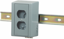 HI-IMPACT DIN Rail Utility Box, 2-Port, Gray, UL Listed, 6.800x12.000x9.600 Inch