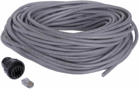 Cat6 Patch Cord, 100' Length, Black, Flame Retardant PVC