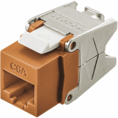 Category 6A RJ-45 Jack with Cobra-Lock™ Termination, Size 0.87 x 0.67 x 1.39 Inch