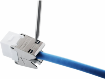 Category 6A RJ-45 Jack, Cobra-Lock Termination, 0.87 x 0.67 x 1.39 Inch