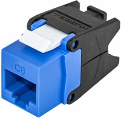 Category 6 Modular Jack with Cobra-Lock™ Termination, 0.87 x 0.67 x 1.39 Inch