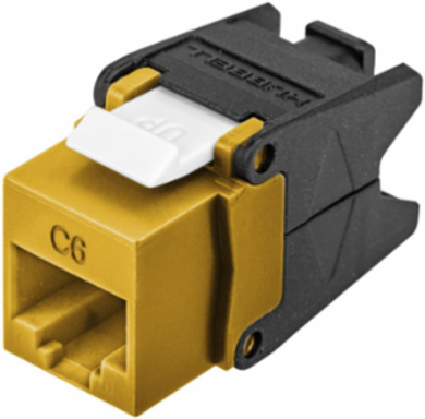 Category 6 Jack with Cobra-Lock™ Termination, 0.87 Inch x 0.67 Inch x 1.39 Inch
