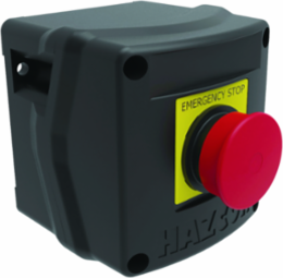 Maintained Contact Push Button E-Stop, M20, 1 Amp, Wall Mount, Plastic