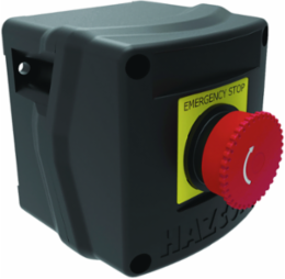 Maintained Contact Push Button E-Stop - 3/4 Inch Hub, Plastic, Red, 20A, 1HP