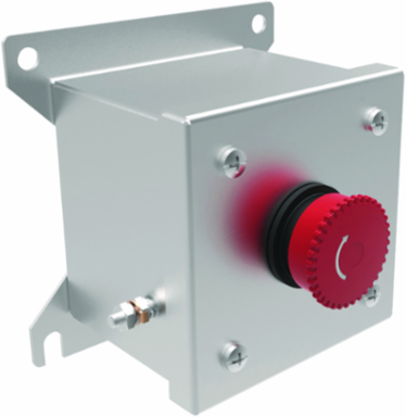 Maintained Contact E-Stop Push Button - 3/4 Inch Hub, Stainless Steel, 1 HP