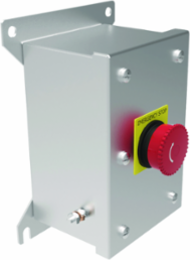 Maintained Contact Push Button E-Stop - 3/4 Inch Hub - Stainless Steel - 1HP