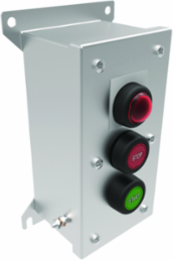 Red Pilot Light & Momentary Push Buttons - 3/4 Inch Hub, 20A, Wall Mount