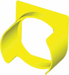 Yellow Shroud for HKH Mushroom Push Buttons, Plastic Material