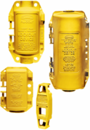 Safety PLUGOUT Lockout Device Kit, Accepts Up to 4 Padlocks, Yellow, Polypropylene