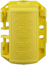 PLUGOUT Lockout Device for 15A & 20A Plugs, Yellow, 4.22 Inch x 3.14 Inch x 2.57 Inch