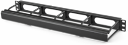 Horizontal Cable Management 1U 2 Inch Extension With Cover, Black