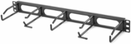 Horizontal Cable Management, 1-Unit, 4 Inch Extension, Black