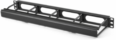 Horizontal Cable Management, 1-Unit, 7 Inch Extension, Black