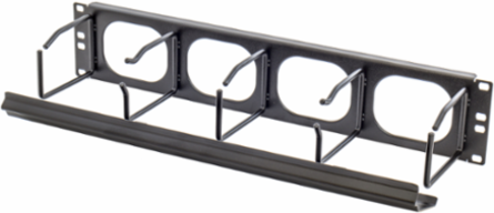Horizontal Cable Management M-Series 2U 2 Inch Extension with Cover Black