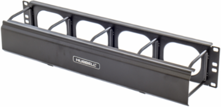 Horizontal Cable Management M-Series 2U 2 Inch Extension with Cover Black