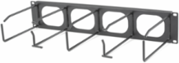 Horizontal Cable Management, 3 RU, 4 Inch Extension, No Cover, Black