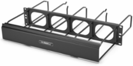Horizontal Cable Management, 3-Unit, 7 Inch Extension, Black