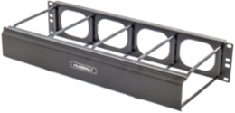 Horizontal Cable Management 3-Unit, 7 Inch Extension, With Cover, Black