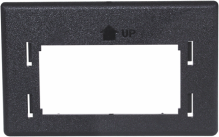 Black Furniture Plate Reducing Adapter 2.982 Inch x 1.882 Inch