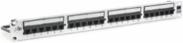 Cat5E 24-Port Patch Panel, Universal Wiring, White