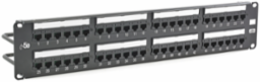 Cat 5e Patch Panel, 48-Port, Black, 4.800 Inch Width