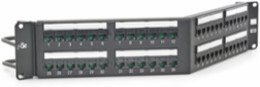 Cat5E 48-Port Angled Patch Panel, Universal Wiring, 7.1 Inch Width