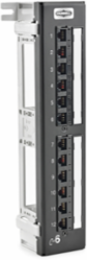 12-Port Cat 6 Patch Panel, Surface Mount, 3.300 Inch Width