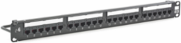 Cat6 24-Port Patch Panel, 4.600 Inch Width, Black