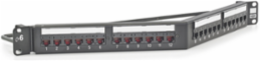 Cat6 24-Port Angled Patch Panel with Universal Wiring