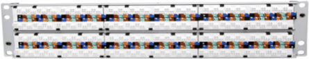 48-Port Cat6 Patch Panel, Universal Wiring, White, 4.5 Inch Width