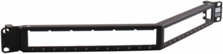 Patch Panel, Jack, Unloaded, Angled,24-Port, 19" W X 1.75" H