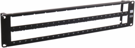 Unloaded Patch Panel, 48-Port, 19 Inch W x 3.50 Inch H