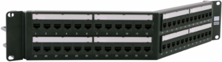 Category 6A Jack Panel, 19x3.5 Inch, Cobra-Lock Termination, Power Coat Finish