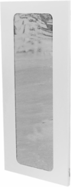 QUADCAB Window Door Cabinet, 2 Foot Height, White, 24.2 Inch Width