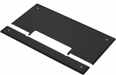 Black Wall Enclosure Replacement Cover, 5-Gang, Power/AV